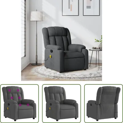 Zdjęcie produktu dla Fotel masujący The Living Store ciemnoszary materiał