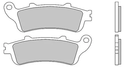 Image de Plaquettes de frein Brembo 07HO44SA, métallurgiques, pour l'avant, homologuées, compatibles avec Honda ST Pan European CBS ABS TCS, 1100 ccm, années de fabrication 1996 - 2001