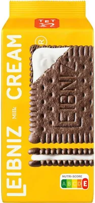 Produktbild von Leibniz Keks and Cream Milk Kakaokekse mit Milchcremefüllung 190g