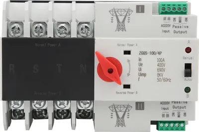 Obrázek produktu pro Dvojitý automatický přepínač ZGQ5-100/4P 4pólový miniaturní jistič 400V