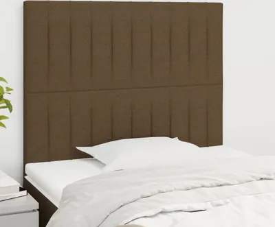 Produktbild von CLORIS Bettkopfteil Kopfteile 2 Stk. Dunkelbraun 90x5x78/88 cm Stoff, 10,45 kg