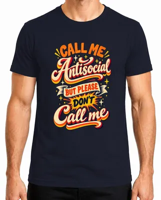 Immagine prodotto di Maglietta da uomo, colore blu navy, taglia XXL, con la scritta: "Chiamatemi antisociale, ma per favore non chiamatemi Lustig. Sarkasmo. Umorismo."