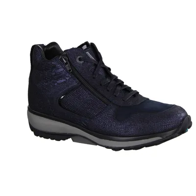 Produktbild von Xsensible Filly Sneaker, Damen, Schnürer, Navy Metall, Leder, NEU - Damenschuhe Bequeme Schnürschuhe, Blau, leder (stretchleder), absatzhöhe: 25 mm