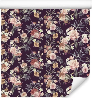 Produktbild von 10m VLIES TAPETE Rolle Blumen Blätter Vintage XXL