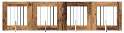 Produktbild von Hundetor mit Ständern 4 pcs Altholz 60 x 60 cm Holzwerkstoff