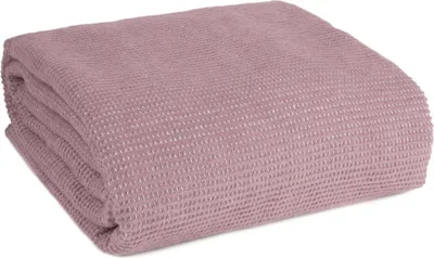 Zdjęcie produktu dla Koc różowy 150x200 Linda 345 GSM waflowy gruby
