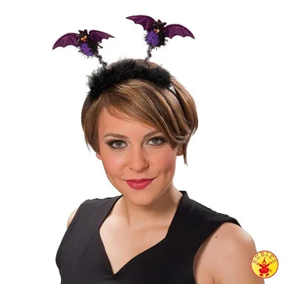 Produktbild von Halloween - Fledermaus Haarreif lila/schwarz