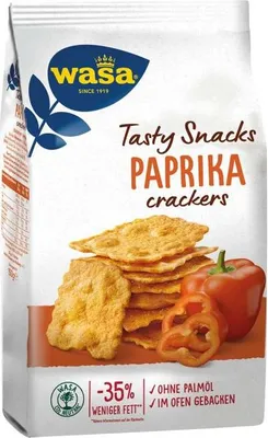 Produktbild von Wasa Delicate Thin Crackers Paprika knusprig fein gewuerzt 150g