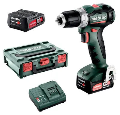 Image de Perçeuse visseuse sans fil 12V POWERMAXX BS 12 BL 2X2Ah LI-POWER - METABO - 601044500 - CHARGEUR SC 30 + METABOX 118