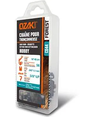 Image de Chaîne de tronçonneuse Ozaki sous carter semi-carré : 3/8''lp .043 (1,1 mm) 56 conducteurs (E56)