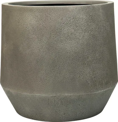 Produktbild von VIVANNO Pflanzkübel Fiberglas NEXORA Rund, Vesuvgrau Beton-Design - 54x48 cm