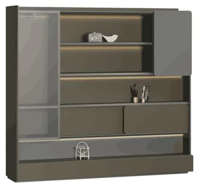 Produktbild von r Arbeitszimmer Schrank Designer Glastüren Aktenschrank