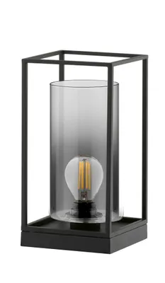 Zdjęcie produktu dla Lampa stołowa, metal, czarny, wys. 30 cm