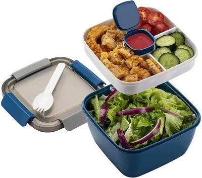 Produktbild von Famanu Lunchbox mit Fächern - Blau