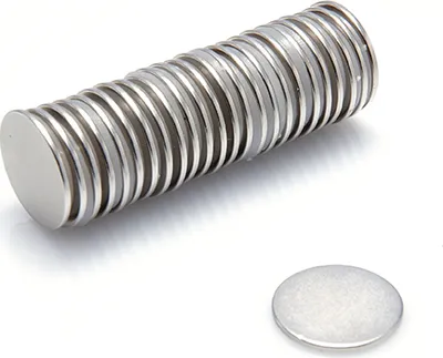 Produktbild von Neodym Magnete 15 x 1 mm 10 Stück mm N38, Extrem stark, Magnettafeln, Kühlschränke, Whiteboards, DIY