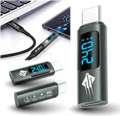 Image de Adaptateur USB C 4.0 vers USB-C 40 Gb/s PD 240 W OTG 8k@60Hz