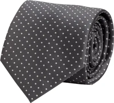 Produktbild von Fabio Farini - 1 Stück verschiedene Herren Krawatten - Schlips mit Punkten in 8cm Breite Breit (8cm), Grau (Weiß)