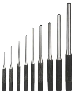 Produktbild von 9-teiliges robustes Nudelholz-Stanzset aus Metall mit Aufbewahrungstasche – Professionelles Werkzeugset für Mechaniker