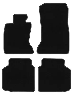 Zdjęcie produktu dla Dywaniki samochodowe welurowe BASIC do: BMW 7 F02 (2008-2015, xDrive) czarne, z mocowaniami