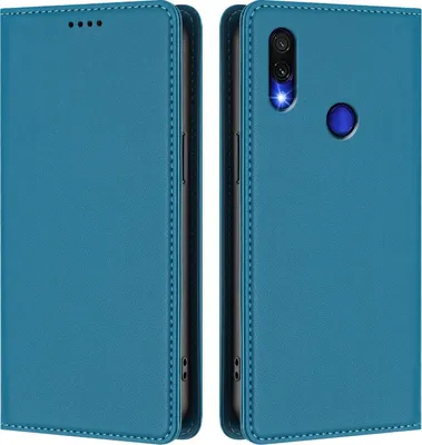 Image de Etui en cuir pour Xiaomi Redmi Note 7/Note 7 Pro, étui magnétique en cuirPolyuréthaneavec support Lake blue