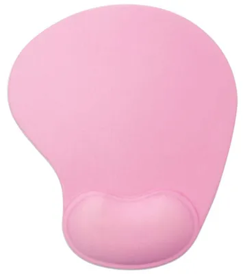 Imagen del producto de Alfombrilla ergonómica para ratón con reposamuñecas de gel, color rosa
