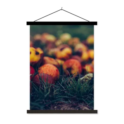 Produktbild von MuchoWow® Textilposter Landdekoration - Herbst - Apfel - Obst 90x120 cm mit schwarzem Rahmen - Dekoration