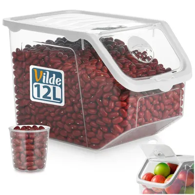 Obrázok produktu pre Vilde | Box na zemiaky 12 l - s vetraním - nádoba na zeleninu a ovocie - transparentný