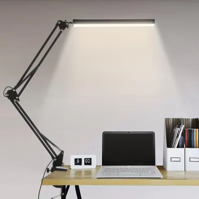Productafbeelding van Bureaulamp LED Klembaar, 1100LM Dimbaar met 3 Kleuren en 10 Helderheidsniveaus