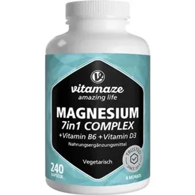 Productafbeelding van Magnesium 7-in-1 Complex + B6 + D3 capsules, 240 stuks
