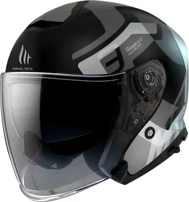 Produktbild von Mt Helmets Thunder 3 Sv Silton Jethelm Schwarz L Schwarz L