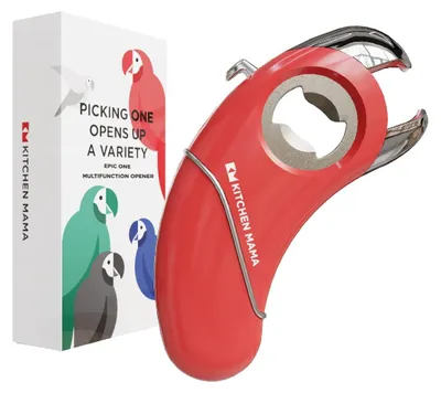 Multifunktionsöffner, ergonomisch, magnetisch, rot