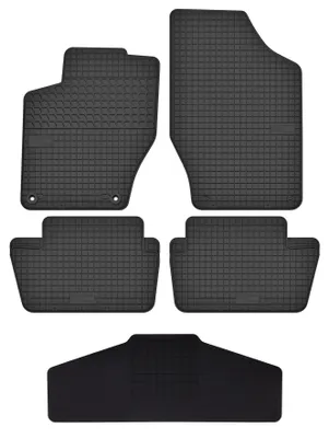 Image de Tapis de sol en caoutchouc + tunnel pour Peugeot 308 I 2007-2013 (hayon/break) – 5 pièces, noirs, sur mesure