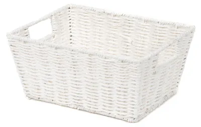 Image de Panier de rangement Etna tressé blanc