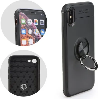 Image de cofi1453® Premium HandyHousse Coque discrète Bumper Case Cover compatible avec SAMSUNG GALAXY S10e (G970F) anneau rotatif TPU 360 degrés Support Béquille Magnétique Extérieur