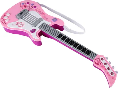 Produktbild von Multifunktionale Kinderbassgitarre, Spielzeug, leichtes Musikinstrument, rosa