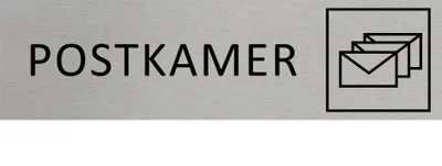 Produktbild von CombiCraft Aluminium Türschild mit Postkamer 165x45mm