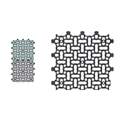 Produktbild von GARDENIX  Rasengitter Paddockplatte 2x 50x50 cm (0,50m²) Rasenwaben Parkplatzrasen Rasenmatten Kiesgitter Rasengitterplatten Schwarz