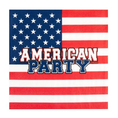 Produktbild von 20 Servietten Stars and Stripes 33cm