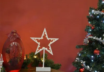 Obrázok produktu pre NEXOS Dekorácia,20 LED, hviezda na stojančeku, 38 cm