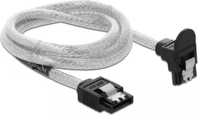 Produktbild von SATA 6 Gb/s Kabel gerade/gewinkelt 70 cm transparent