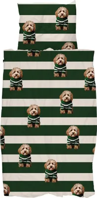 Produktbild von SNURK Bio-Baumwoll-Bettwäsche-Garnitur Labradoodle Größe 135x200cm+80x80