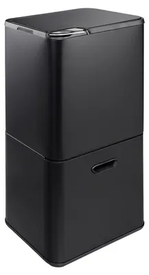 Produktbild von Mülltrennungseimer - Recyclingbehälter - Müll sortieren - Soft-Close-Deckel - 60 Liter - Schwarz