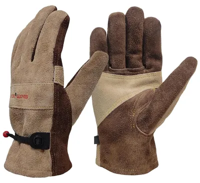Imagen del producto de Guantes de jardinería, talla XL, de cuero, resistentes a cortes, ajustables, para trabajos de jardinería