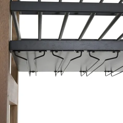 Zdjęcie produktu dla Metalowy stojak na wino, długość 71 cm