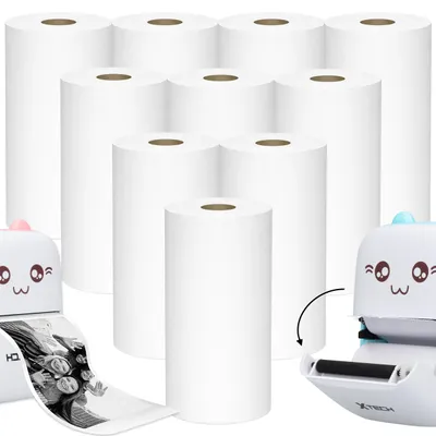 Obrázek produktu pro Termální papírové role do tiskárny Drukuś, běžné, bílé, sada 10 kusů