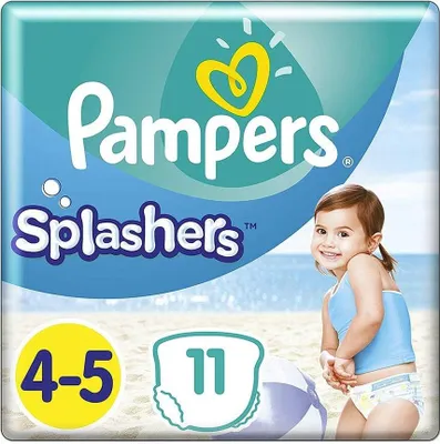 Produktbild von Pampers Splasher Schwimmhose Carry Pack Größe 3-4, 44 Windeln (4x 11 Windeln)