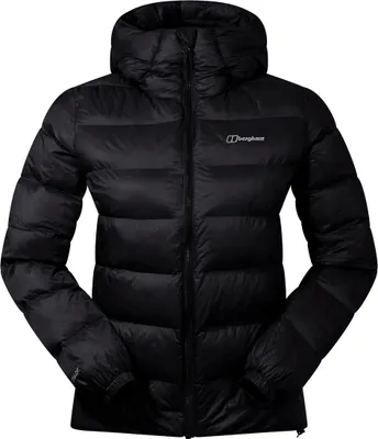 Schwarze; synthetisch isolierte Ewden Jacke von Berghaus für Damen; mit Kapuze und Reißverschluss.