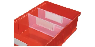 Produktbild von Trennwand fr Regalkasten B. 93 mm PP transparent