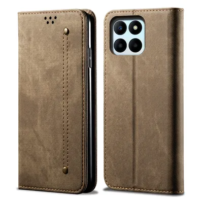 Obrázek produktu pro Pouzdro pro Honor X6b, Kožené Peněženkové Pouzdro s Magnetickým Uzavíráním a Stojánkem Khaki