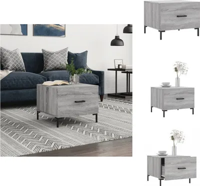 Produktbild von vidaXL Couchtisch Grau Sonoma 50x50x40 cm Holzwerkstoff - Couchtische